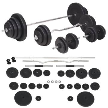 Adjustable Workout Bench & 120 kg Barbell/Dumbbell Set