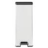 Curver Slim Pedal Bin Deco 40L Silver | Stylish Waste Solution