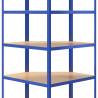 5-Layer Shelves Set - Blue Steel & Engineered Wood - HipoMarket