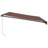 Manual Retractable Awning Brown 500x300 cm - UV Protection