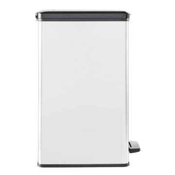 Curver Slim Pedal Bin Deco 40L Silver | Stylish Waste Solution