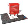 Workshop Tool Trolley with 1125 Tools - Steel Red