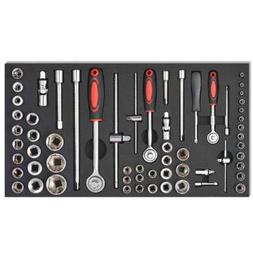 Workshop Tool Trolley with 1125 Tools - Steel Red