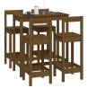 5 Piece Bar Set Honey Brown Solid Wood Pine - Hipomarket UK