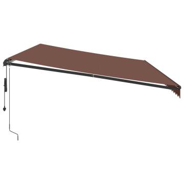 Automatic Retractable Awning Brown 600x300 cm | HipoMarket