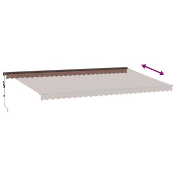 Automatic Retractable Awning Brown 600x300 cm | HipoMarket