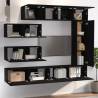 7 Piece TV Cabinet Set - Stylish Black Engineered Wood