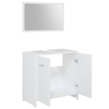 Stylish 4 Piece White Bathroom Furniture Set | HipoMarket