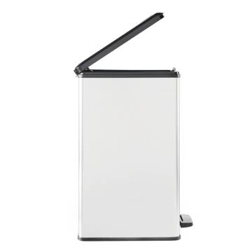 Curver Slim Pedal Bin Deco 40L Silver | Stylish Waste Solution