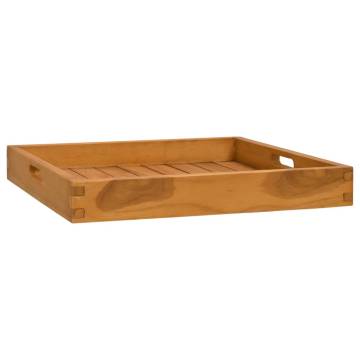 Solid Teak Wood Serving Tray 50x50 cm - Durable & Stylish