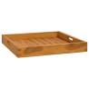 Solid Teak Wood Serving Tray 50x50 cm - Durable & Stylish