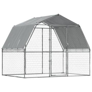 Dog Cages 2 pcs with Roof & Door | Galvanised Steel - HipoMarket