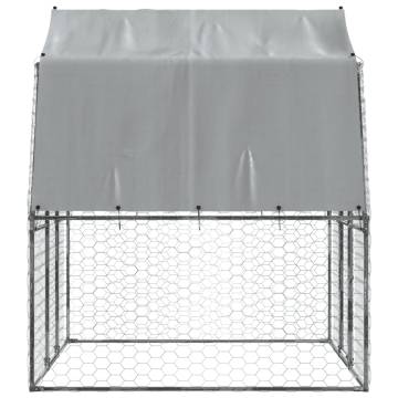 Dog Cages 2 pcs with Roof & Door | Galvanised Steel - HipoMarket