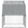 Dog Cages 2 pcs with Roof & Door | Galvanised Steel - HipoMarket