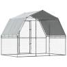 Dog Cages 2 pcs with Roof & Door | Galvanised Steel - HipoMarket