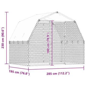 Dog Cages 2 pcs with Roof & Door | Galvanised Steel - HipoMarket