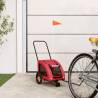 Pet Bike Trailer Red Oxford Fabric and Iron Colour red Size 125 x 52 x 53 cm 