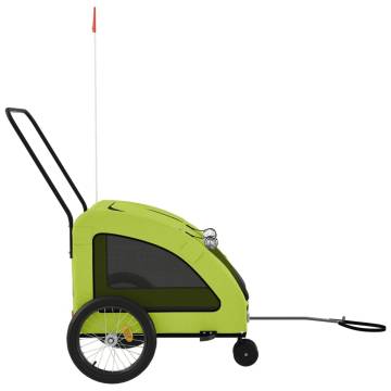 Pet Bike Trailer - Green Oxford Fabric & Iron | HipoMarket