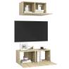 2 Piece TV Cabinet Set in Sonoma Oak | Stylish & Functional