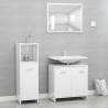 3 Piece Bathroom Furniture Set High Gloss White Engineered Wood Colour high gloss white Number of 3 