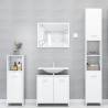 3 Piece High Gloss White Bathroom Furniture Set | Hipomarket