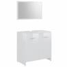 3 Piece High Gloss White Bathroom Furniture Set | Hipomarket