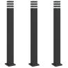 Outdoor Floor Lamps 3pcs Black 110 cm Aluminium | HipoMarket