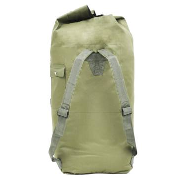 Army-Style Duffel Bag 85L - Olive Green | HipoMarket