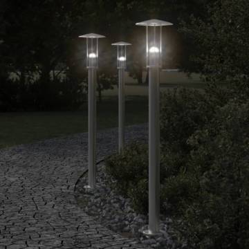 Outdoor Floor Lamp Silver 100 cm - IP44 Weatherproof Light