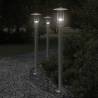 Outdoor Floor Lamp Silver 100 cm Stainless Steel Colour silver Size 100 cm Quantity in Package 1 Bulb Quantity 