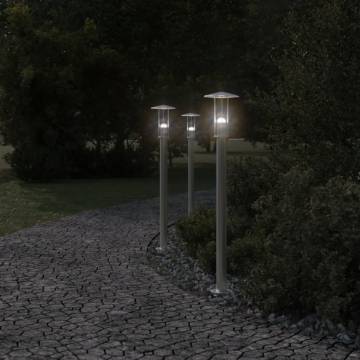 Outdoor Floor Lamp Silver 100 cm - IP44 Weatherproof Light