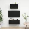 2 Piece TV Cabinet Set Black Engineered Wood Colour black Quantity in Package 2 Width 60/80 cm 