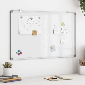 Magnetic Whiteboard 80x50 cm - Aluminium Frame | HipoMarket