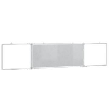 Magnetic Whiteboard Foldable 200x40 cm Aluminium - HipoMarket