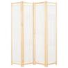 4-Panel Room Divider Cream 160x170x4 cm Fabric Colour cream Number of 4 