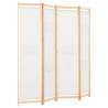 Stylish 4-Panel Cream Room Divider - 160x170 cm