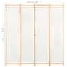 Stylish 4-Panel Cream Room Divider - 160x170 cm