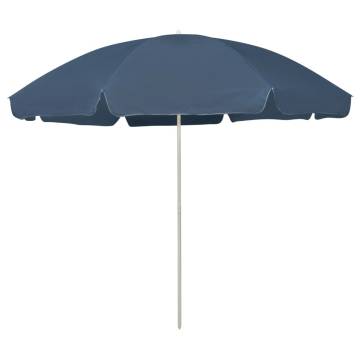 Beach Umbrella Blue 300 cm - UV Protective & Durable