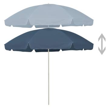 Beach Umbrella Blue 300 cm - UV Protective & Durable