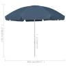 Beach Umbrella Blue 300 cm - UV Protective & Durable