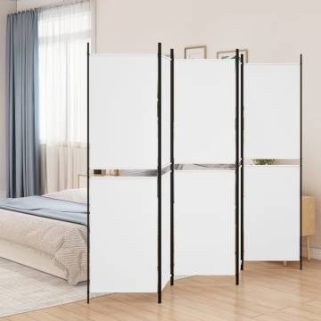 5-Panel Room Divider White 250x200 cm | Privacy & Style