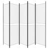 5-Panel Room Divider White 250x200 cm | Privacy & Style