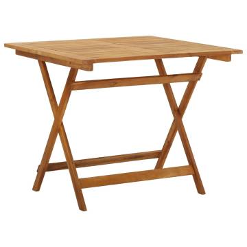 Folding Garden Table - Solid Acacia Wood 90x90 cm | Hipo Market