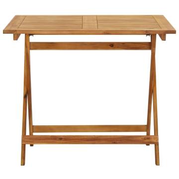 Folding Garden Table - Solid Acacia Wood 90x90 cm | Hipo Market