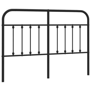 Black Metal Headboard 135 cm - Stylish & Sturdy Design