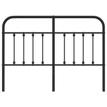 Black Metal Headboard 135 cm - Stylish & Sturdy Design