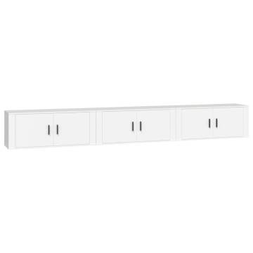 Wall-mounted TV Cabinets 3 pcs White | Stylish & Functional