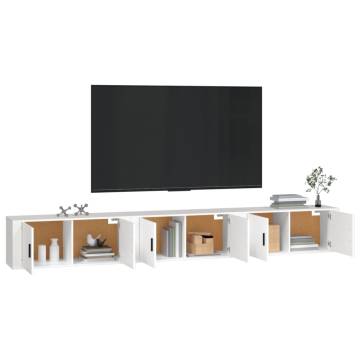 Wall-mounted TV Cabinets 3 pcs White | Stylish & Functional