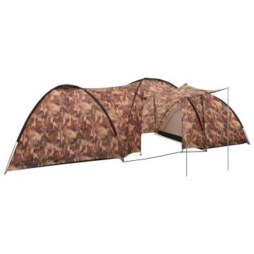 Spacious Camping Igloo Tent for 8 - Camouflage