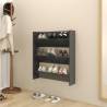 Wall Shoe Cabinet Grey 80x18x90 cm Engineered Wood Colour grey Quantity in Package 1 Height 90 cm Width 80 cm 